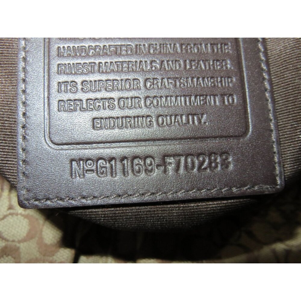 Coach 2011 Signature C Jacquard & Leather Trim Messenger Satchel Crossbody 70283 - Picture 8 of 13